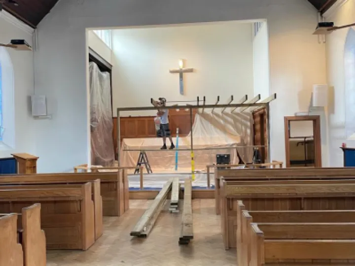 Scaffolding over Choir Stalls 1