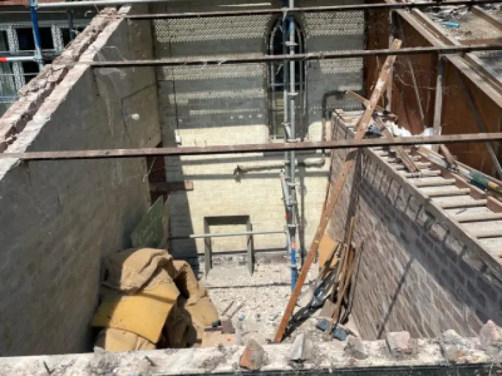 Roof removal from the shed