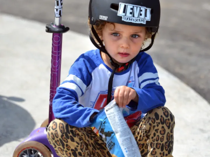 Youngster uses Newhaven skatepark