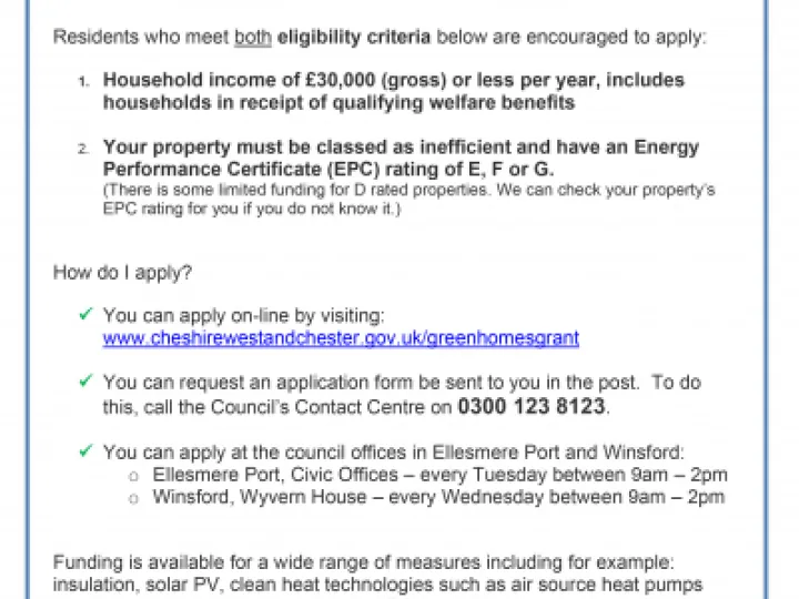 Green Homes Grant Poster