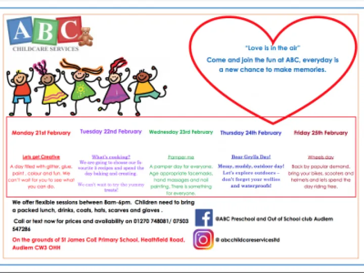 ABC Half term Programme