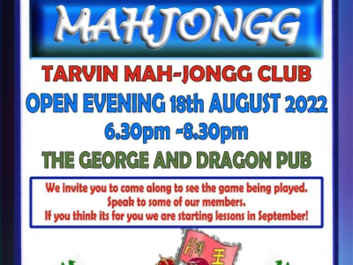 Mahjongg OPEN EVENING poster