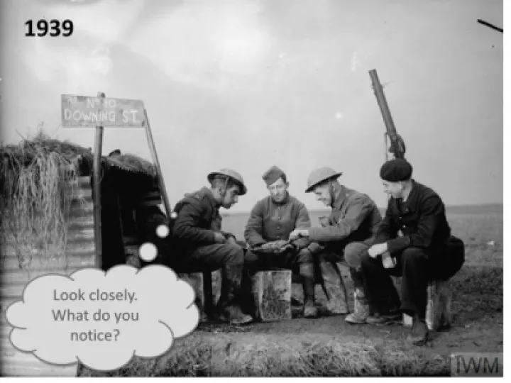 Soldiers from France and Britain during WW2