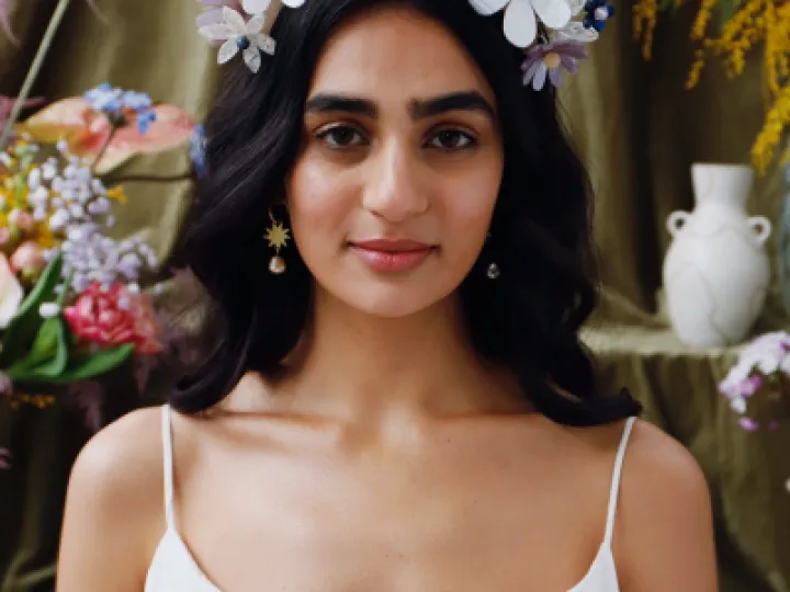 Meadow Headpiece in Lilac_Blue