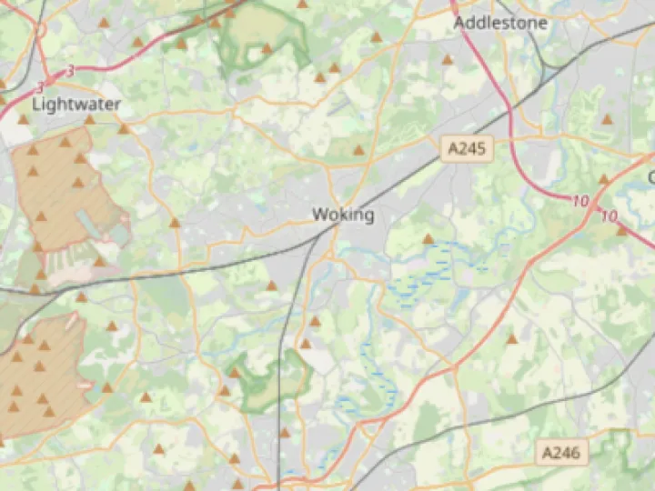 Map showing the location of Wey Valley Methodist Circuit