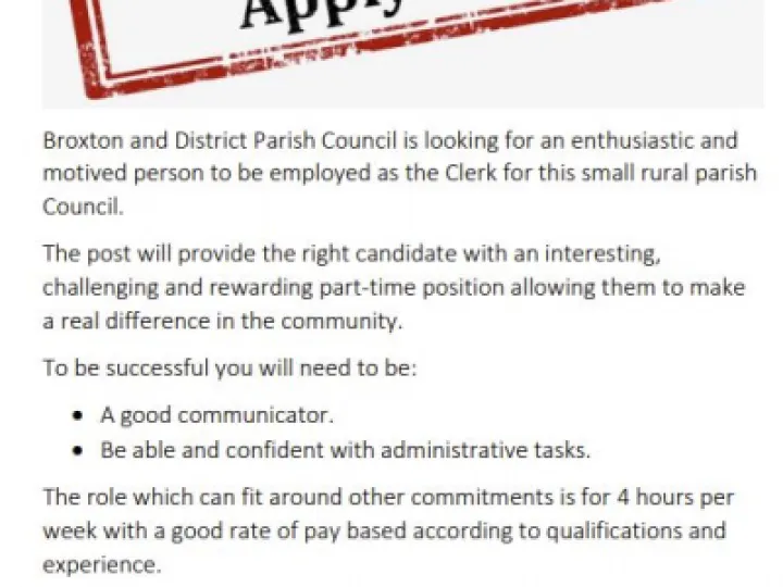 Broxton PC Vacancy