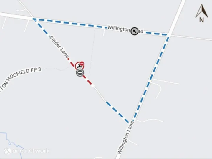 Road Closure – Cinder Lane – 20231009
