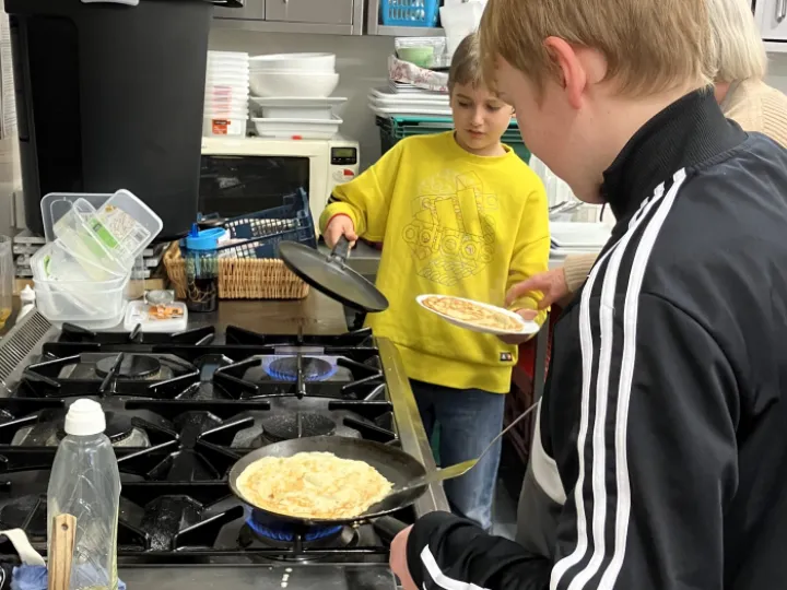 2024 &ndash; Lenten pancake-making at God Squad