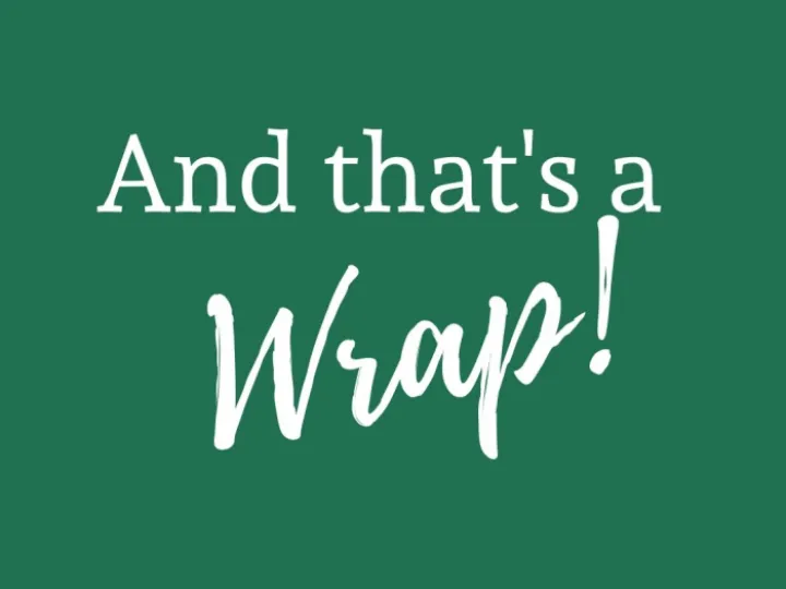 Thats a wrap – Lllovely