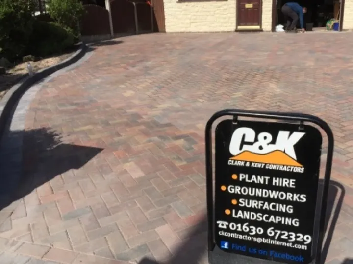 Block patio paving