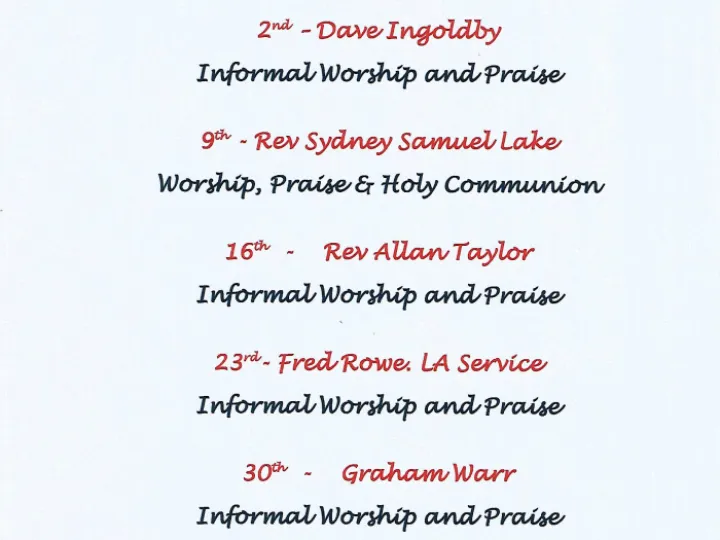 June 2024 Sunday Service