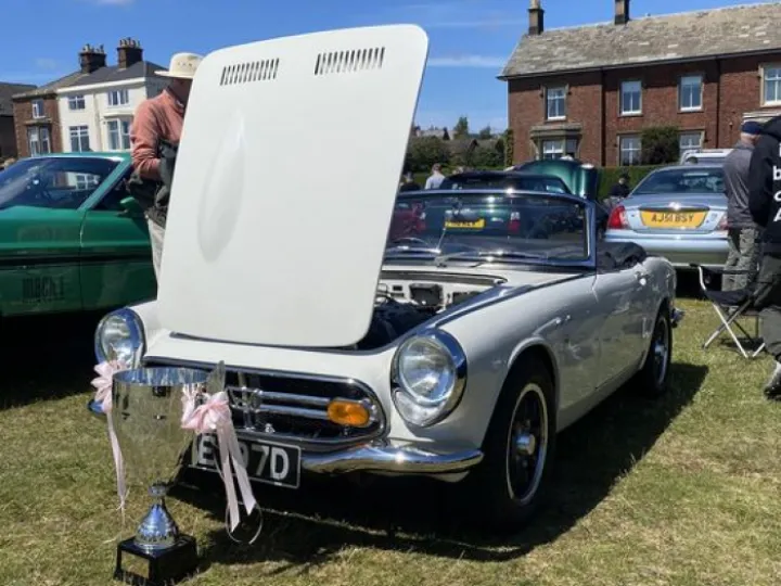 White convertible at Lytham Show