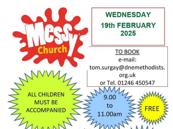 Messy Church A4 Poster February 2025
