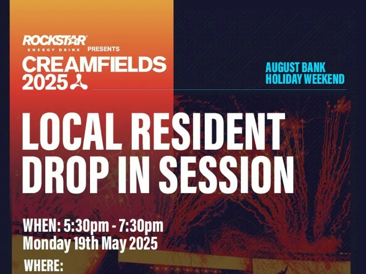 Creamfields 2025 Residents Invite Flyer