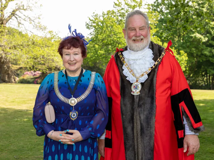 Mayor of Cheshire East Cllr David Edwardes (Right)
