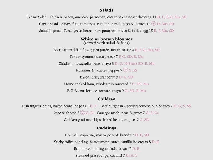Shroppie Fly – Menu – July 2025 2