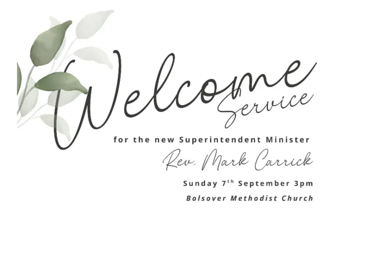 Welcome service for Superintendent