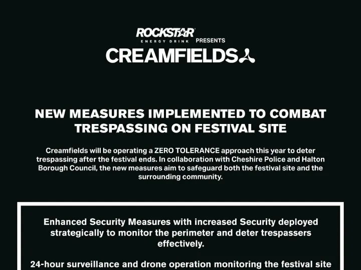 Creamfields &ndash; Trespassing Measures