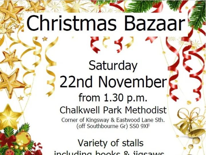 Chalkwell Pm Christmas Bazaar 22nd November 2025