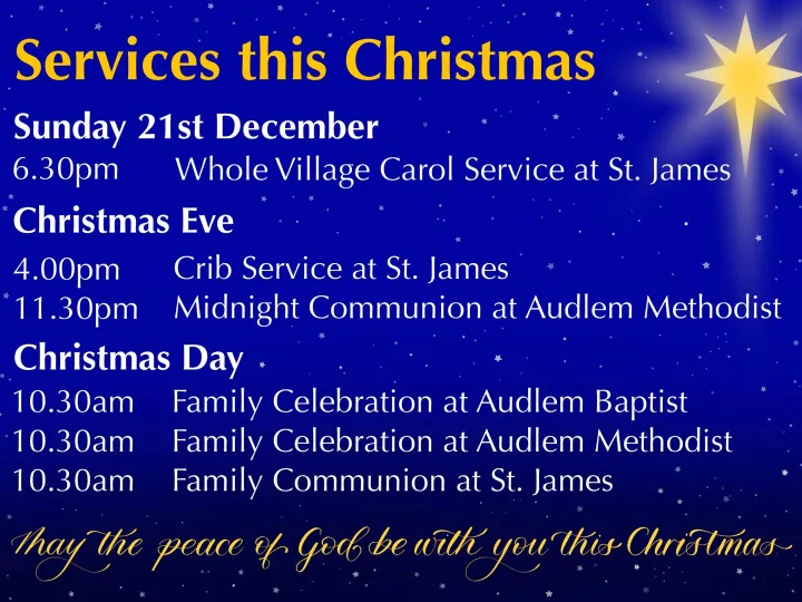 Services in Audlem 2025