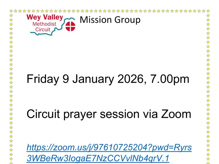 Circuit Mission Group Prayer Session 9 Jan 2026