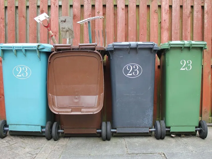 Wheelie bin, garbage, rubbish, waste, dustbin, pap