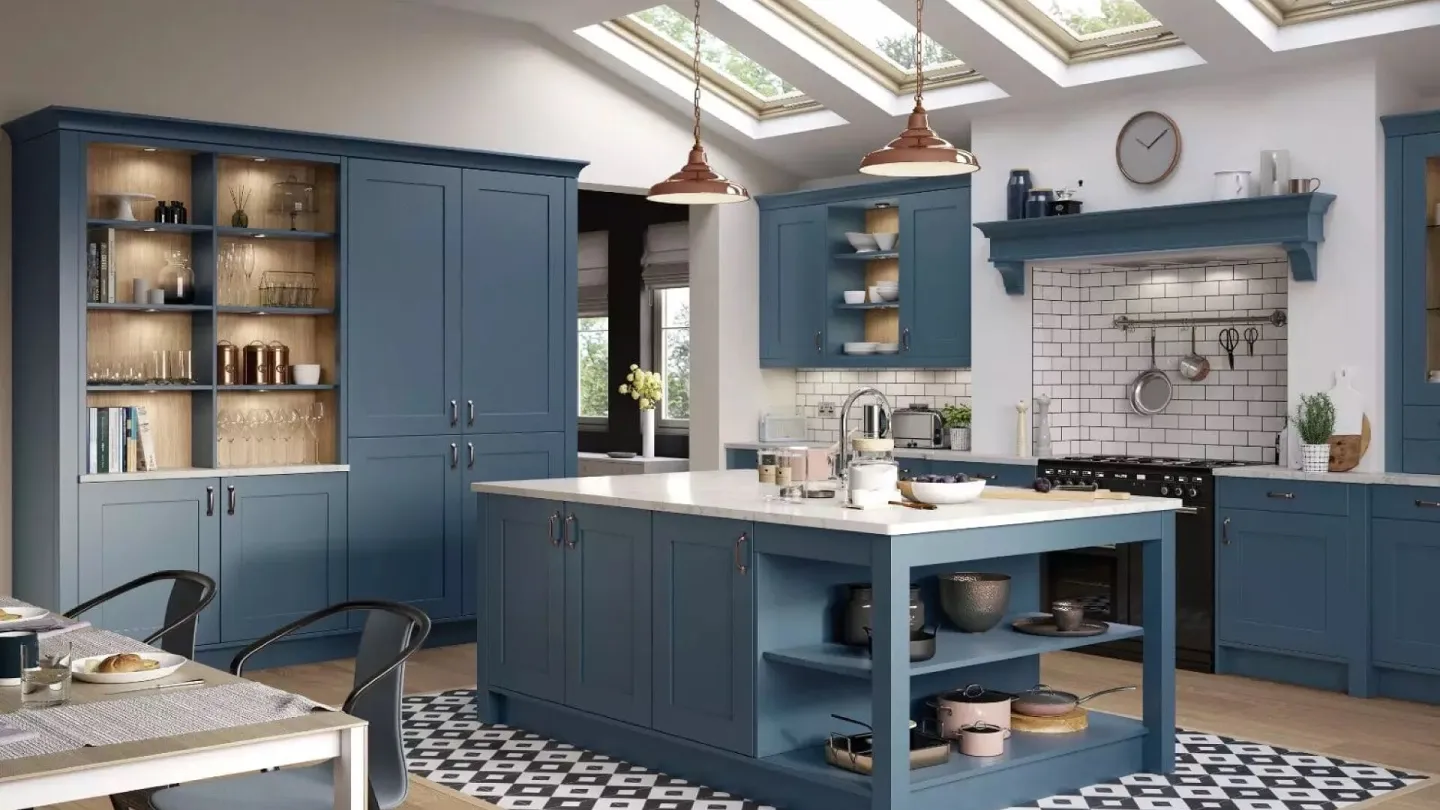 Alku Blue Shaker L-Shaped Open